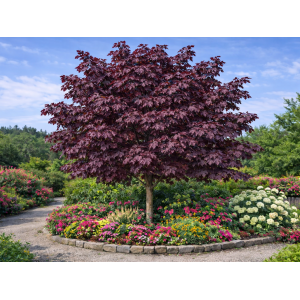 Javor mliečny (Acer platanoides) ´CRIMSON KING´ - výška 260-290 cm, obvod kmeňa 6/8 cm, kont. C18L 